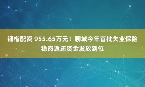 钿楷配资 955.65万元！聊城今年首批失业保险稳岗返还资金发放到位