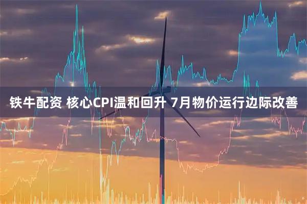 铁牛配资 核心CPI温和回升 7月物价运行边际改善