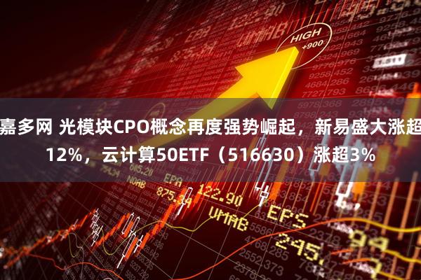 嘉多网 光模块CPO概念再度强势崛起，新易盛大涨超12%，云计算50ETF（516630）涨超3%